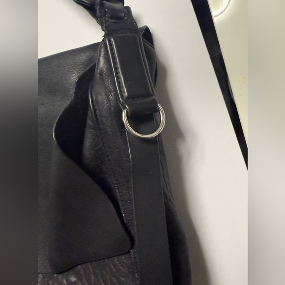 Allsaints Maya Leather foldable Shoulder
Bag in Taupe MSRP: $395 black - Picture 6 of 8